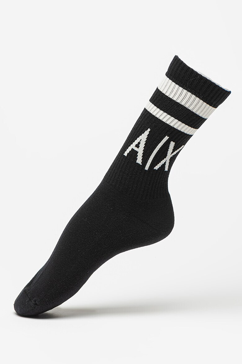 ARMANI EXCHANGE Дълги чорапи с лого - 2 чифта - Pepit.bg