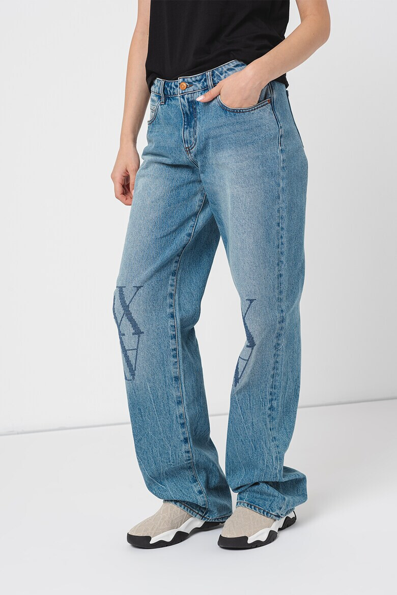 ARMANI EXCHANGE Дънки с широк крачол и лого - Pepit.bg