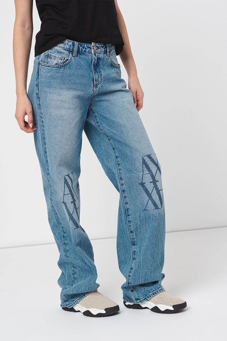 ARMANI EXCHANGE Дънки с широк крачол и лого - Pepit.bg