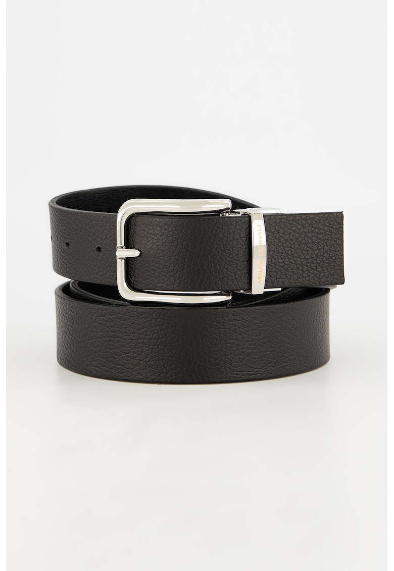 ARMANI EXCHANGE Двулицев кожен колан с две токи - Pepit.bg