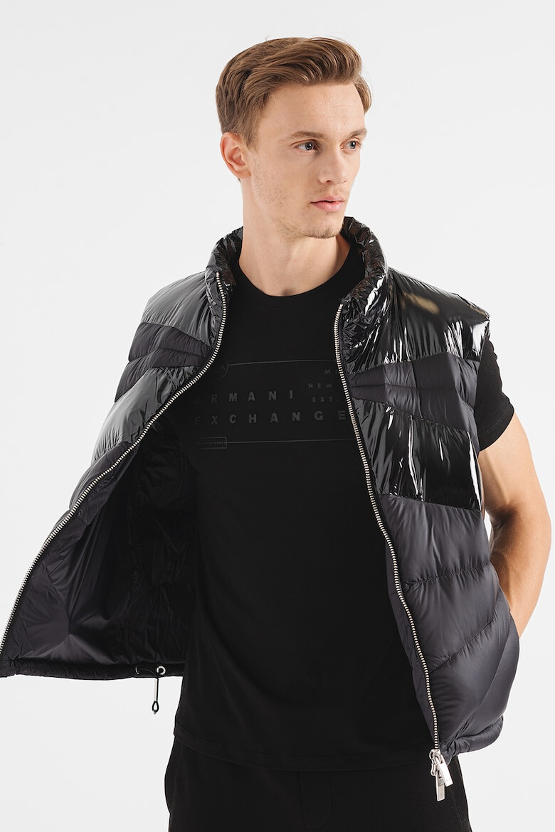 ARMANI EXCHANGE Елек с панели с лачен ефект - Pepit.bg