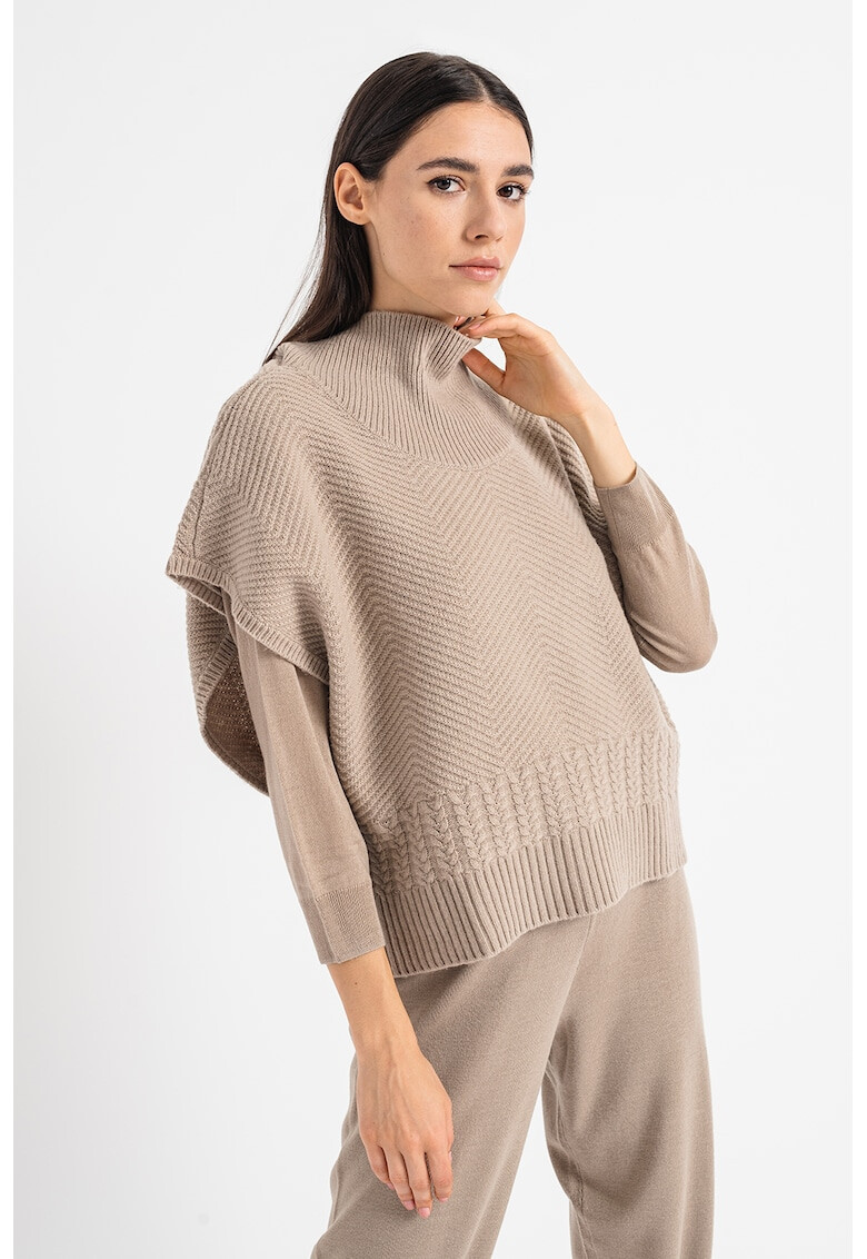 ARMANI EXCHANGE Елек с вълна с ниска яка - Pepit.bg