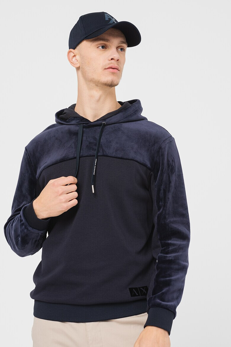 ARMANI EXCHANGE Худи с връзки и кадифени панели - Pepit.bg