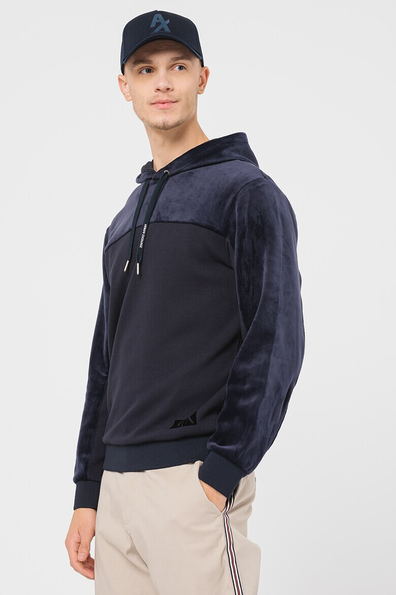 ARMANI EXCHANGE Худи с връзки и кадифени панели - Pepit.bg