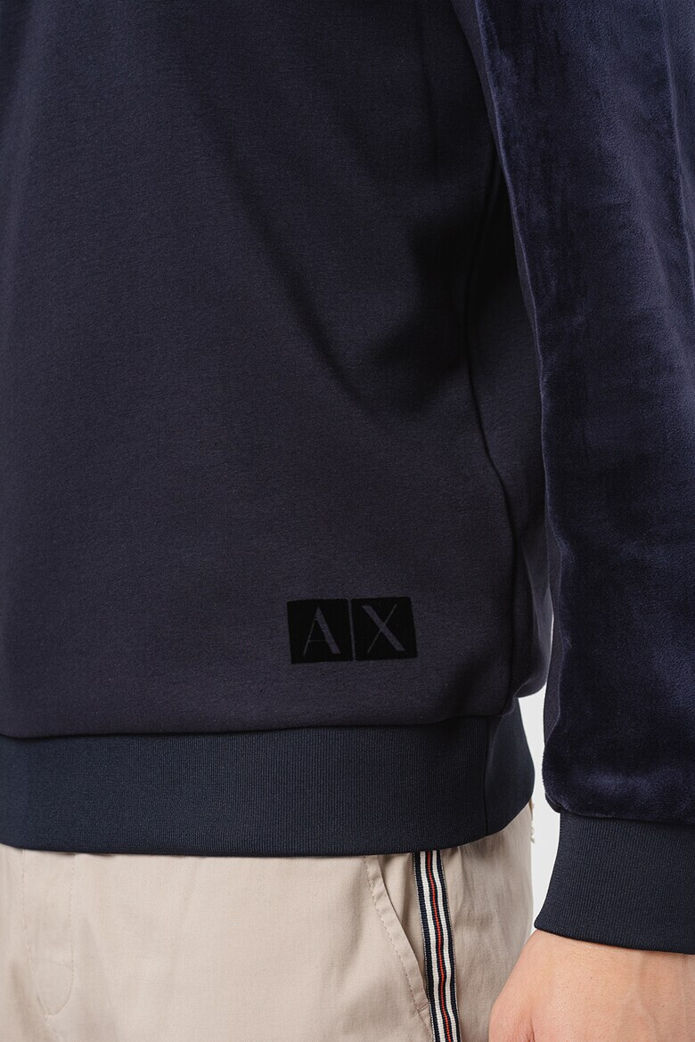ARMANI EXCHANGE Худи с връзки и кадифени панели - Pepit.bg