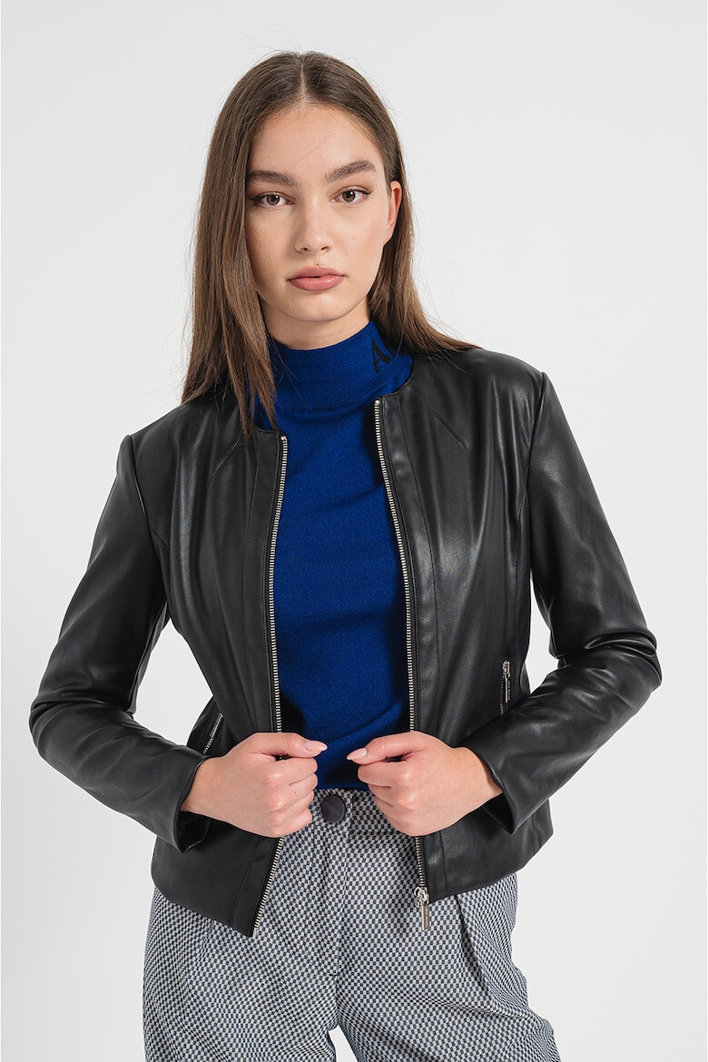 ARMANI EXCHANGE Яке от еко кожа - Черен - Pepit.bg