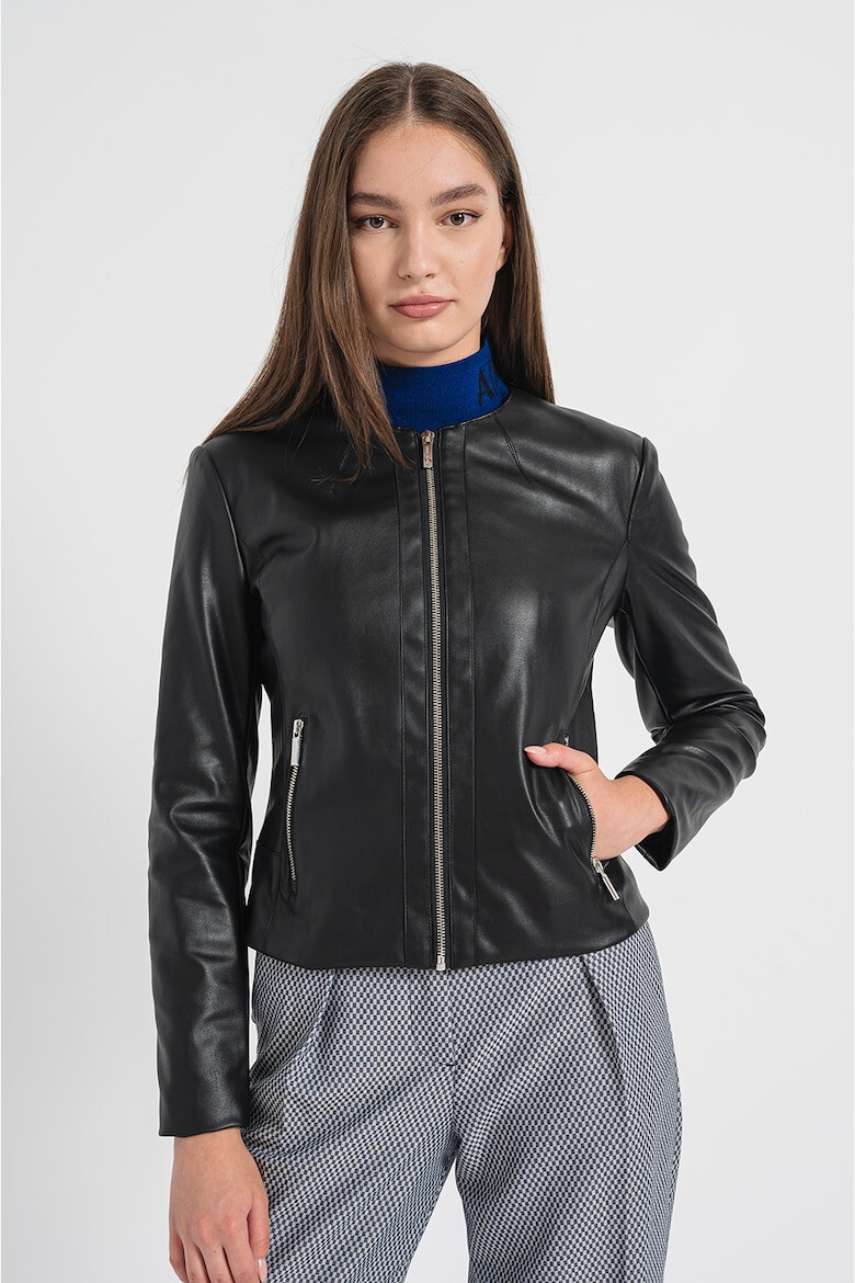 ARMANI EXCHANGE Яке от еко кожа - Черен - Pepit.bg