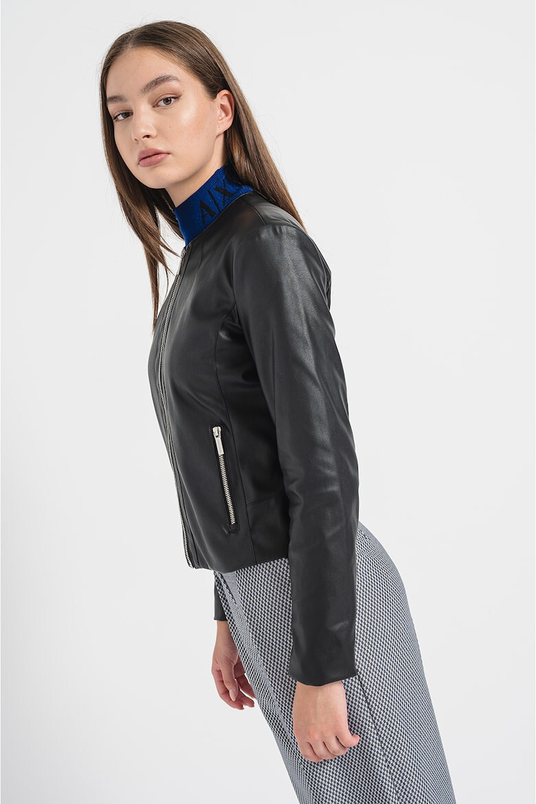 ARMANI EXCHANGE Яке от еко кожа - Черен - Pepit.bg