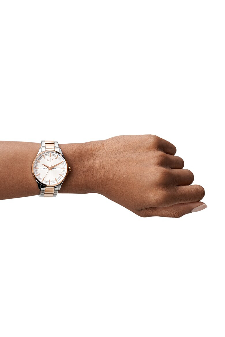 ARMANI EXCHANGE Иноксов кварцов часовник с двуцветен дизайн - Pepit.bg