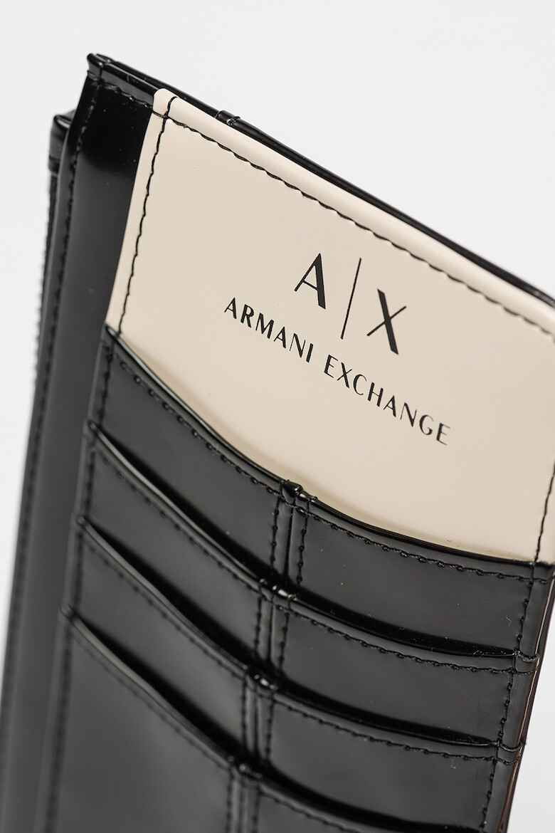 ARMANI EXCHANGE Калъф за карти от еко кожа с лого - Pepit.bg