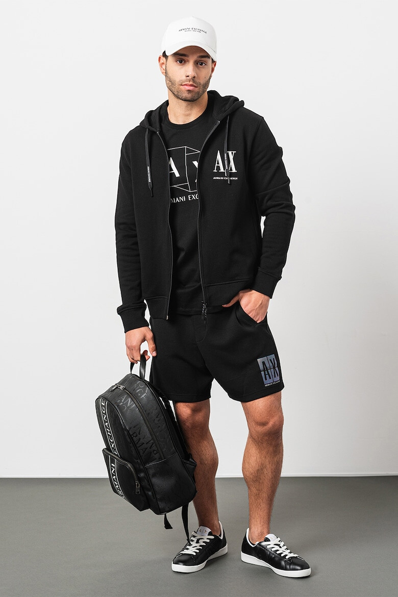 ARMANI EXCHANGE Худи с бродирано лого - Ултрамарин синьо - Pepit.bg