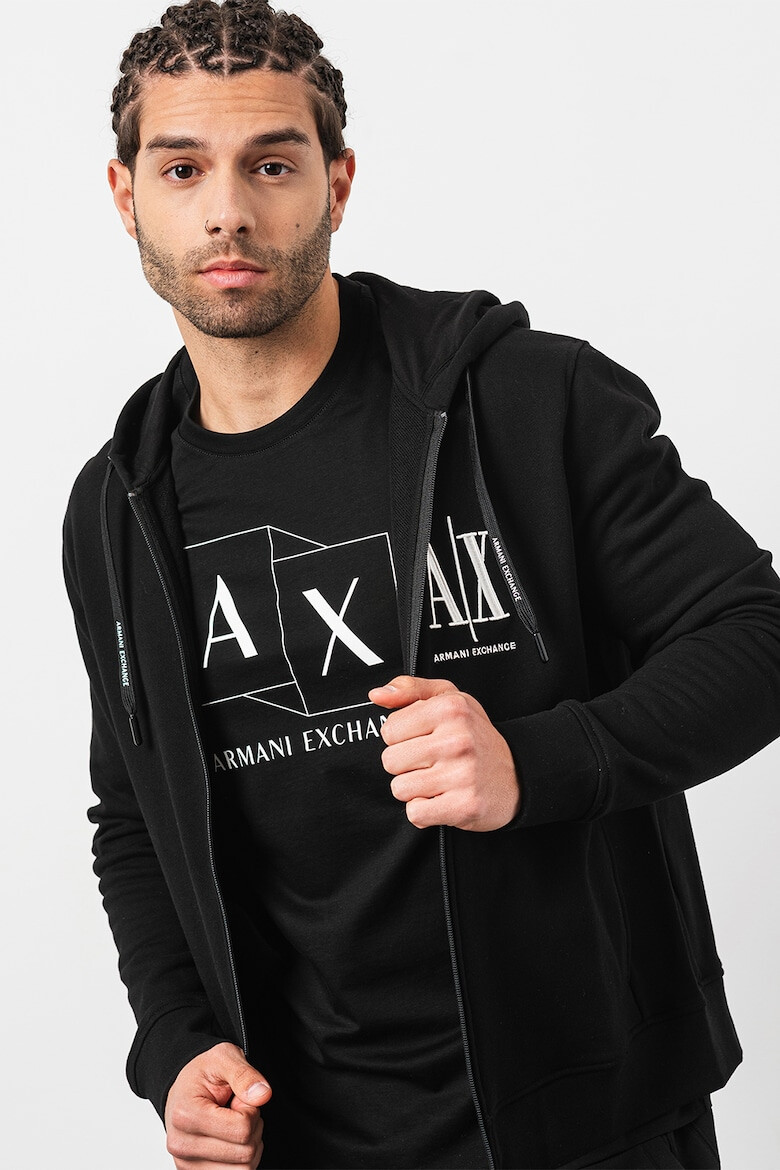 ARMANI EXCHANGE Худи с бродирано лого - Ултрамарин синьо - Pepit.bg