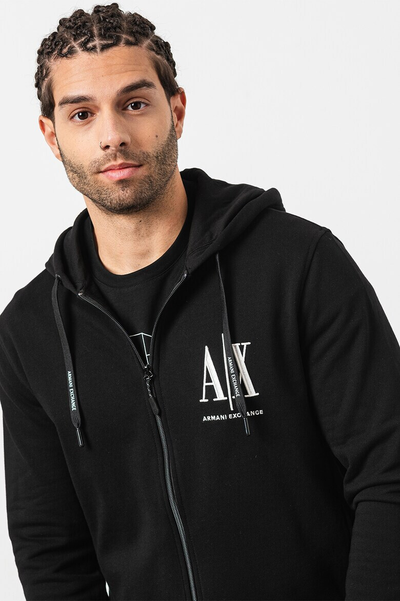 ARMANI EXCHANGE Худи с бродирано лого - Ултрамарин синьо - Pepit.bg