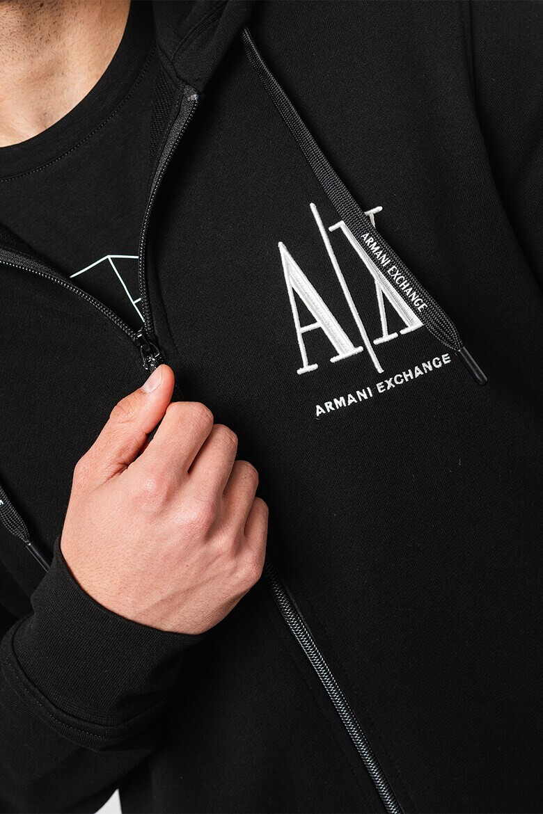 ARMANI EXCHANGE Худи с бродирано лого - Ултрамарин синьо - Pepit.bg