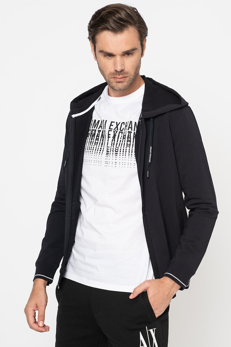 ARMANI EXCHANGE Худи с цип и джобове встрани - Pepit.bg