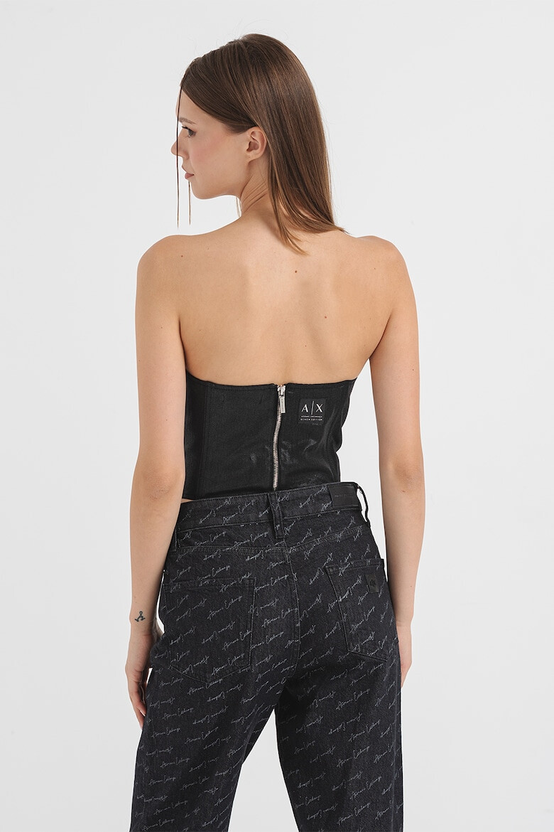ARMANI EXCHANGE Корсет с цип - Избеляло черно - Pepit.bg