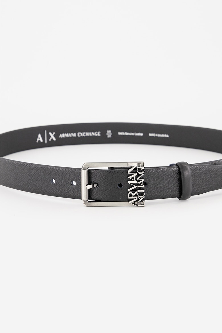 ARMANI EXCHANGE Кожен колан с лого на токата - Pepit.bg