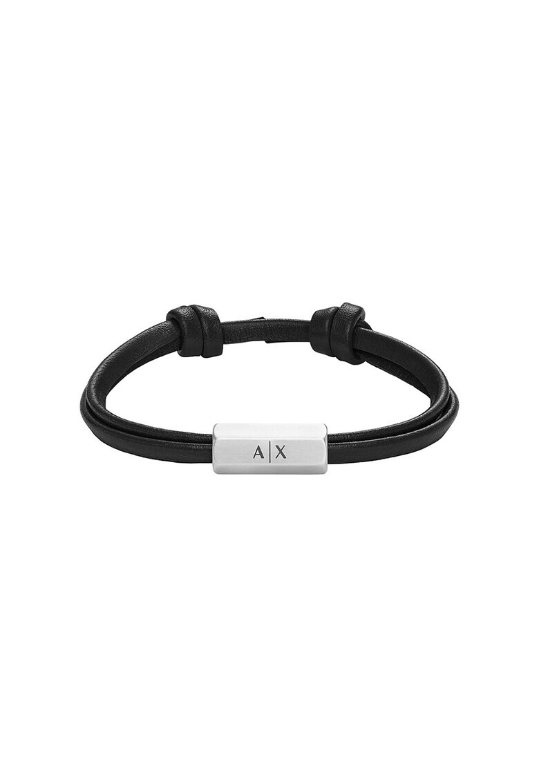 ARMANI EXCHANGE Кожена гривна с лого - Pepit.bg