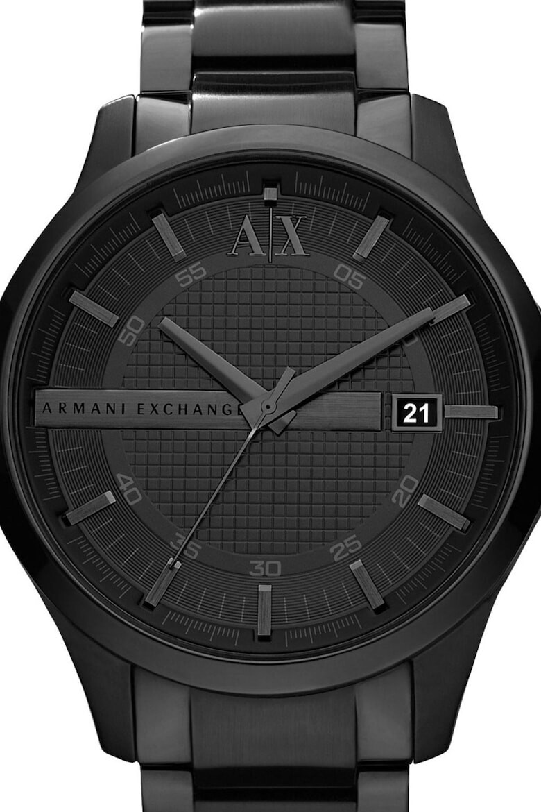 ARMANI EXCHANGE Кръгъл аналогов часовник с релефен циферблат - Pepit.bg