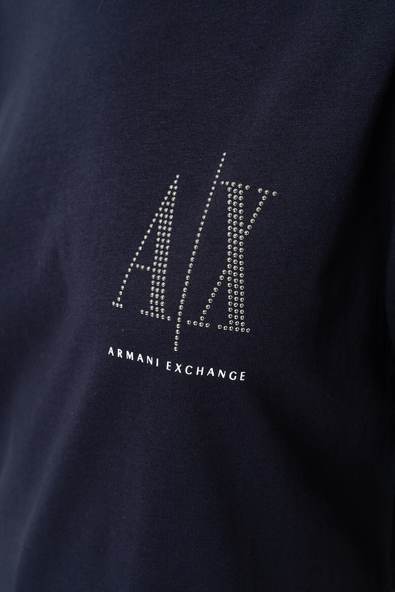 ARMANI EXCHANGE Къса рокля тип тениска с лого - Pepit.bg