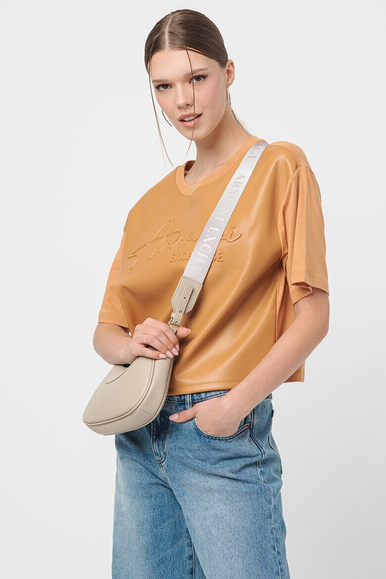 ARMANI EXCHANGE Къса тениска с релефно лого - Pepit.bg