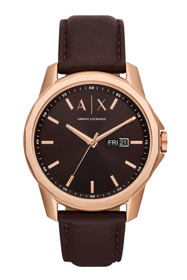 ARMANI EXCHANGE Кварцов часовник с кожена каишка - Pepit.bg