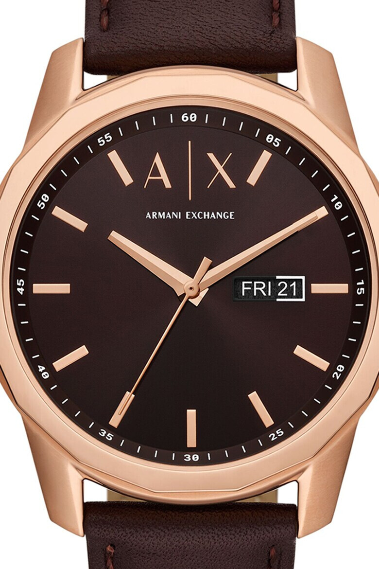 ARMANI EXCHANGE Кварцов часовник с кожена каишка - Pepit.bg