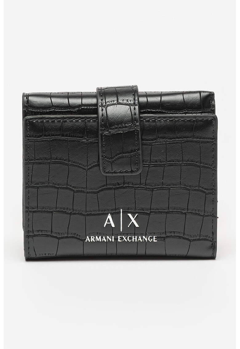 ARMANI EXCHANGE Малък портфейл от еко кожа с шагрен - Pepit.bg