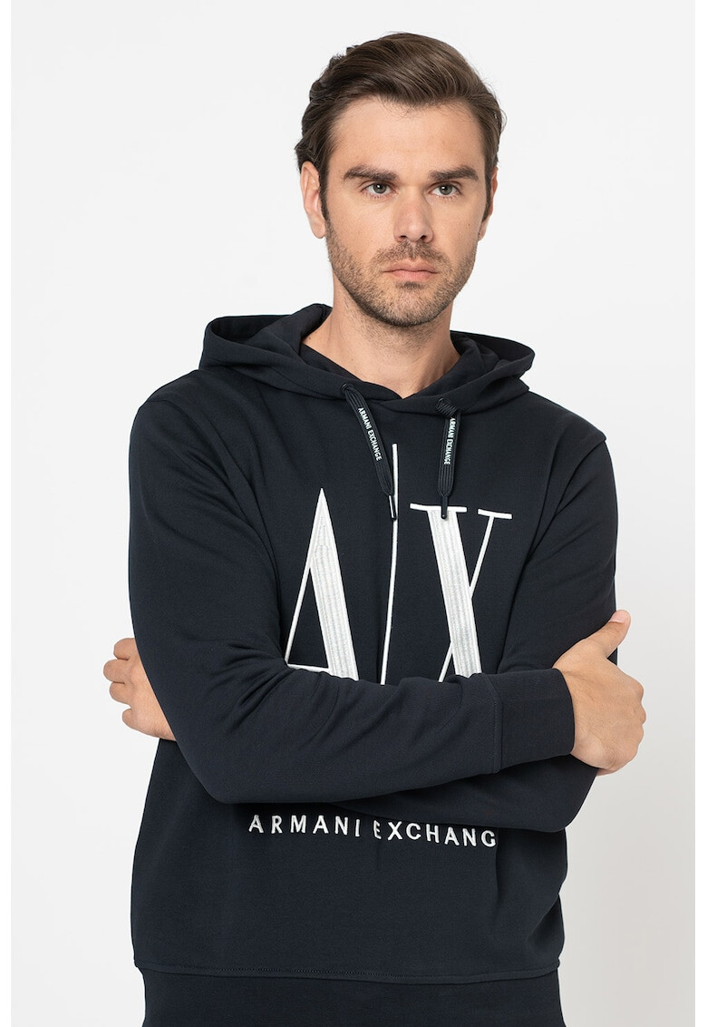 ARMANI EXCHANGE Памучно худи с бродирано лого - Pepit.bg