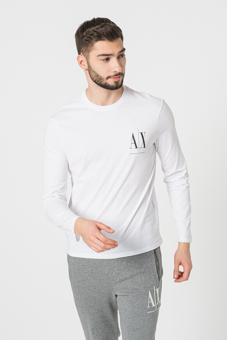 ARMANI EXCHANGE Памучна блуза с лого - Pepit.bg