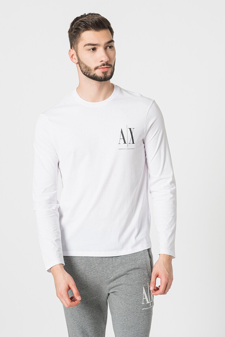ARMANI EXCHANGE Памучна блуза с лого - Pepit.bg