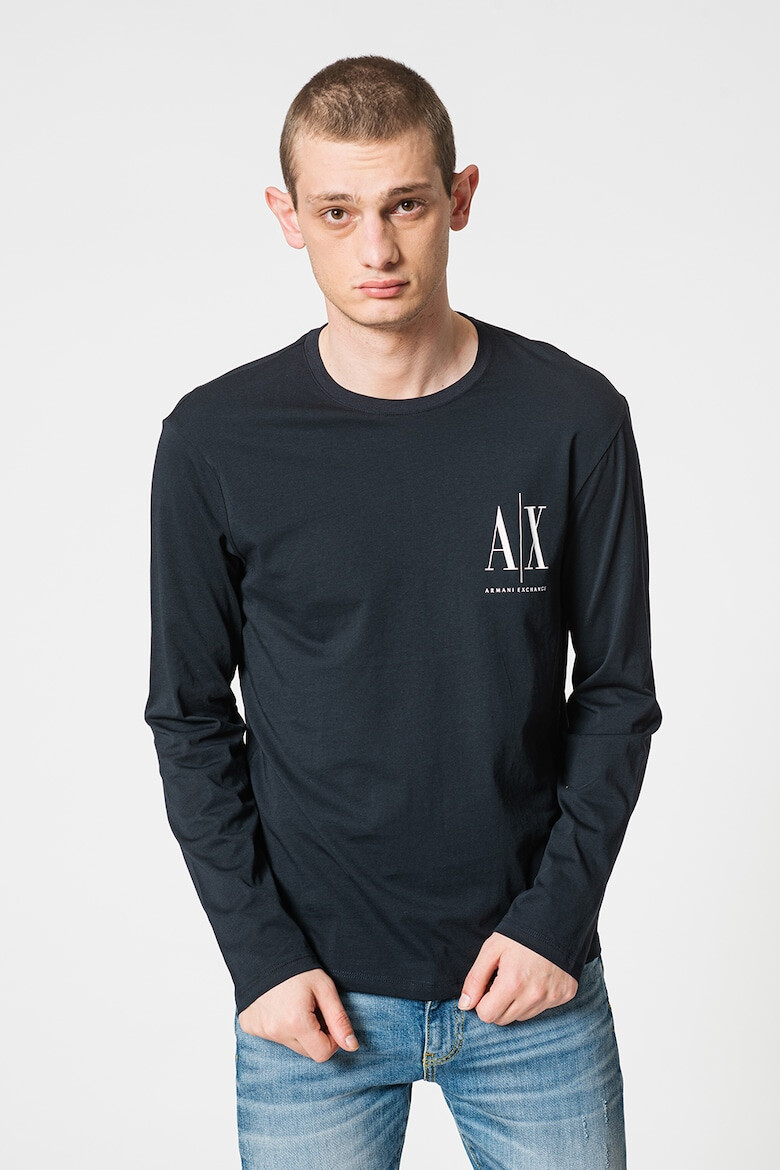 ARMANI EXCHANGE Памучна блуза с лого - Pepit.bg