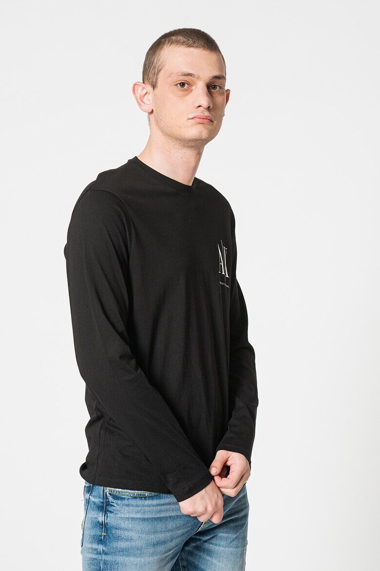 ARMANI EXCHANGE Вталена памучна блуза - Pepit.bg