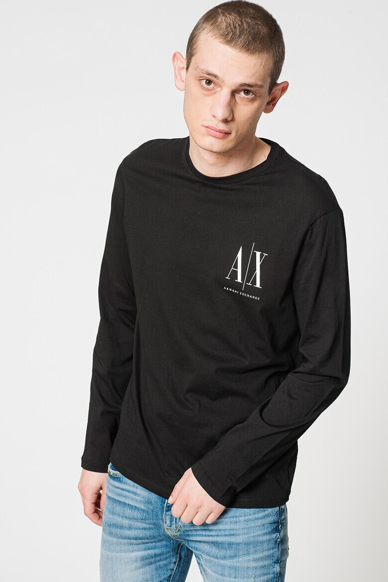 ARMANI EXCHANGE Вталена памучна блуза - Pepit.bg