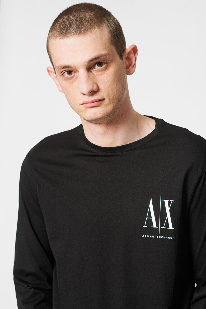 ARMANI EXCHANGE Вталена памучна блуза - Pepit.bg