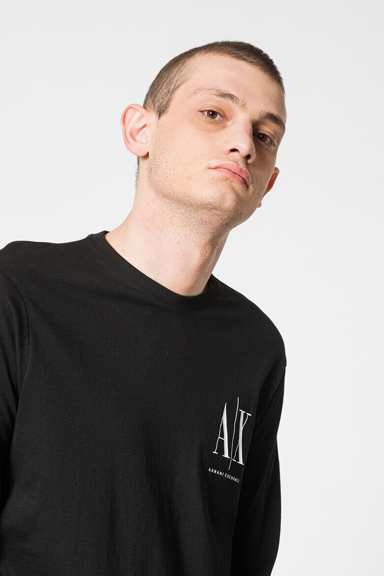 ARMANI EXCHANGE Вталена памучна блуза - Pepit.bg