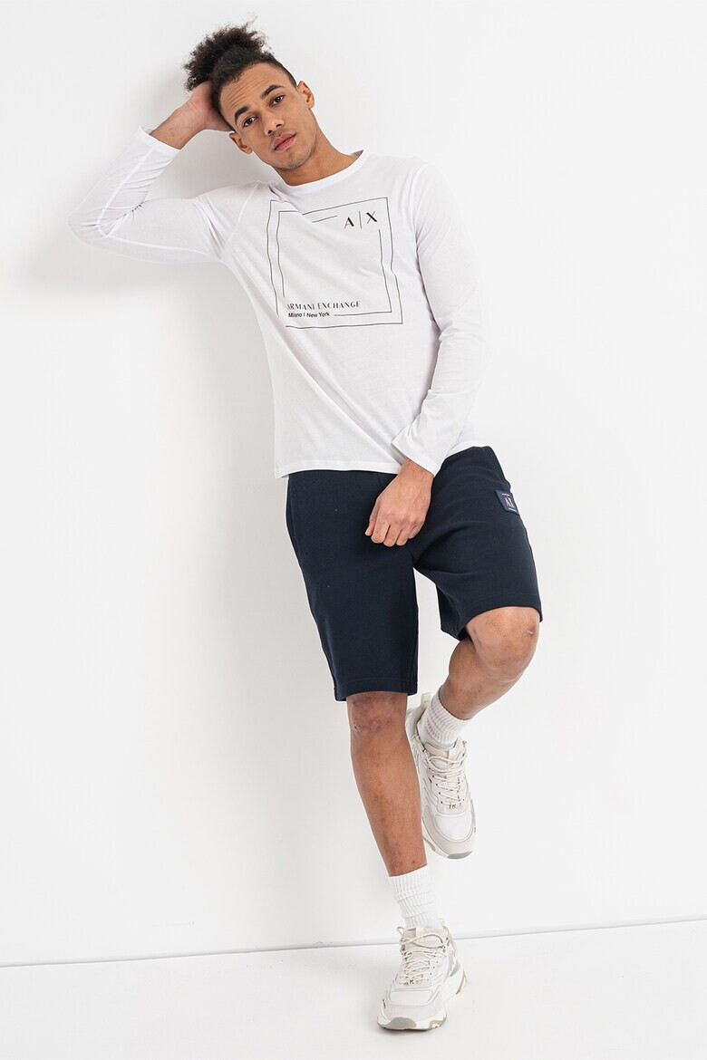 ARMANI EXCHANGE Памучна блуза с лого - Pepit.bg