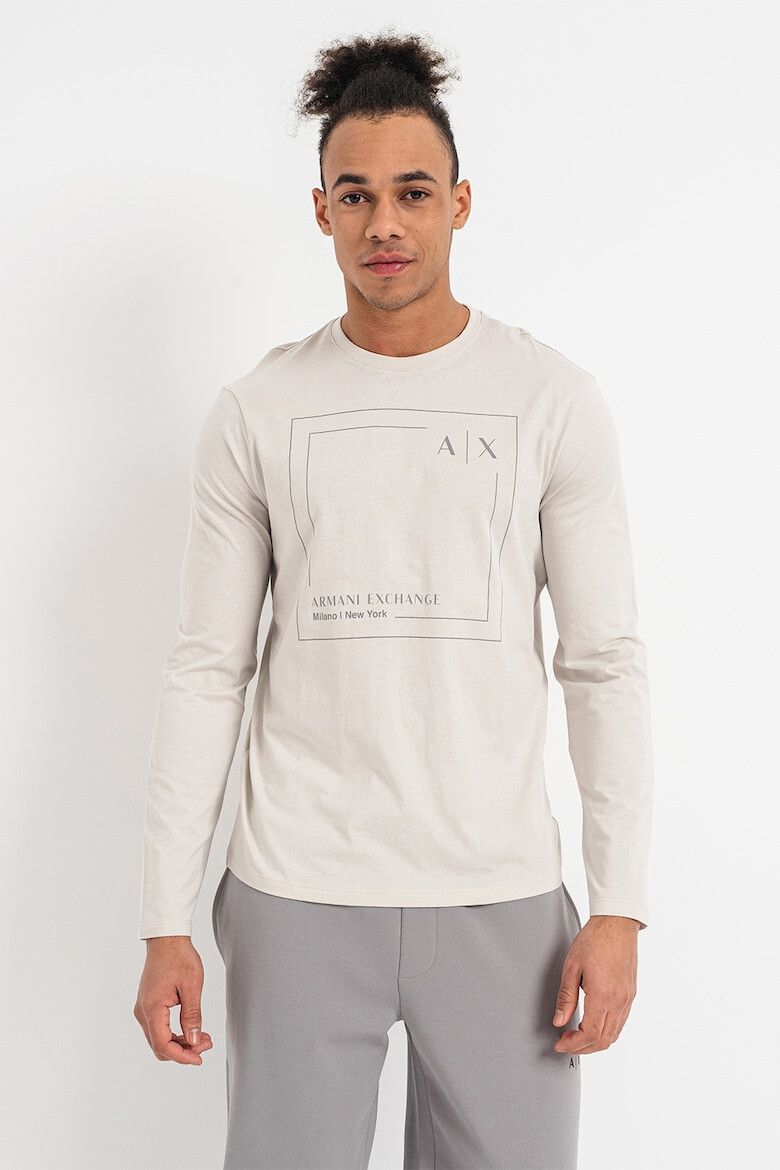 ARMANI EXCHANGE Памучна блуза с лого - Pepit.bg