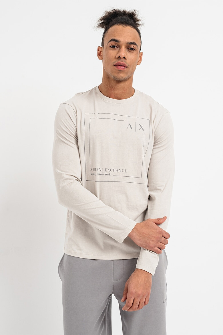 ARMANI EXCHANGE Памучна блуза с лого - Pepit.bg