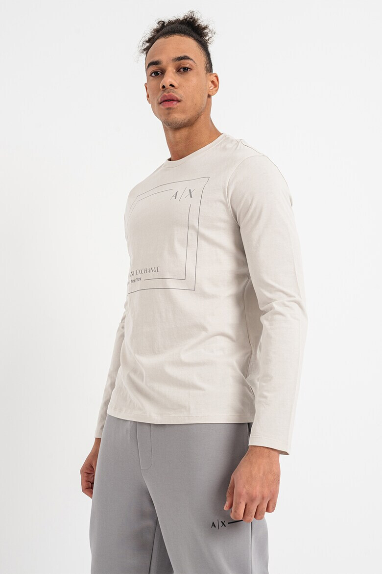 ARMANI EXCHANGE Памучна блуза с лого - Pepit.bg