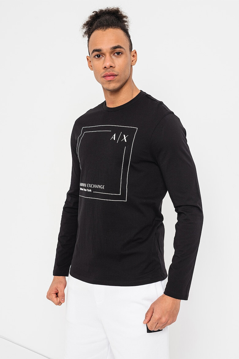 ARMANI EXCHANGE Памучна блуза с лого - Pepit.bg