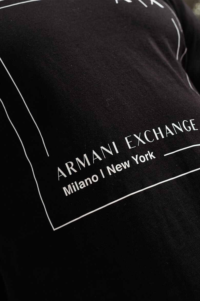 ARMANI EXCHANGE Памучна блуза с лого - Pepit.bg