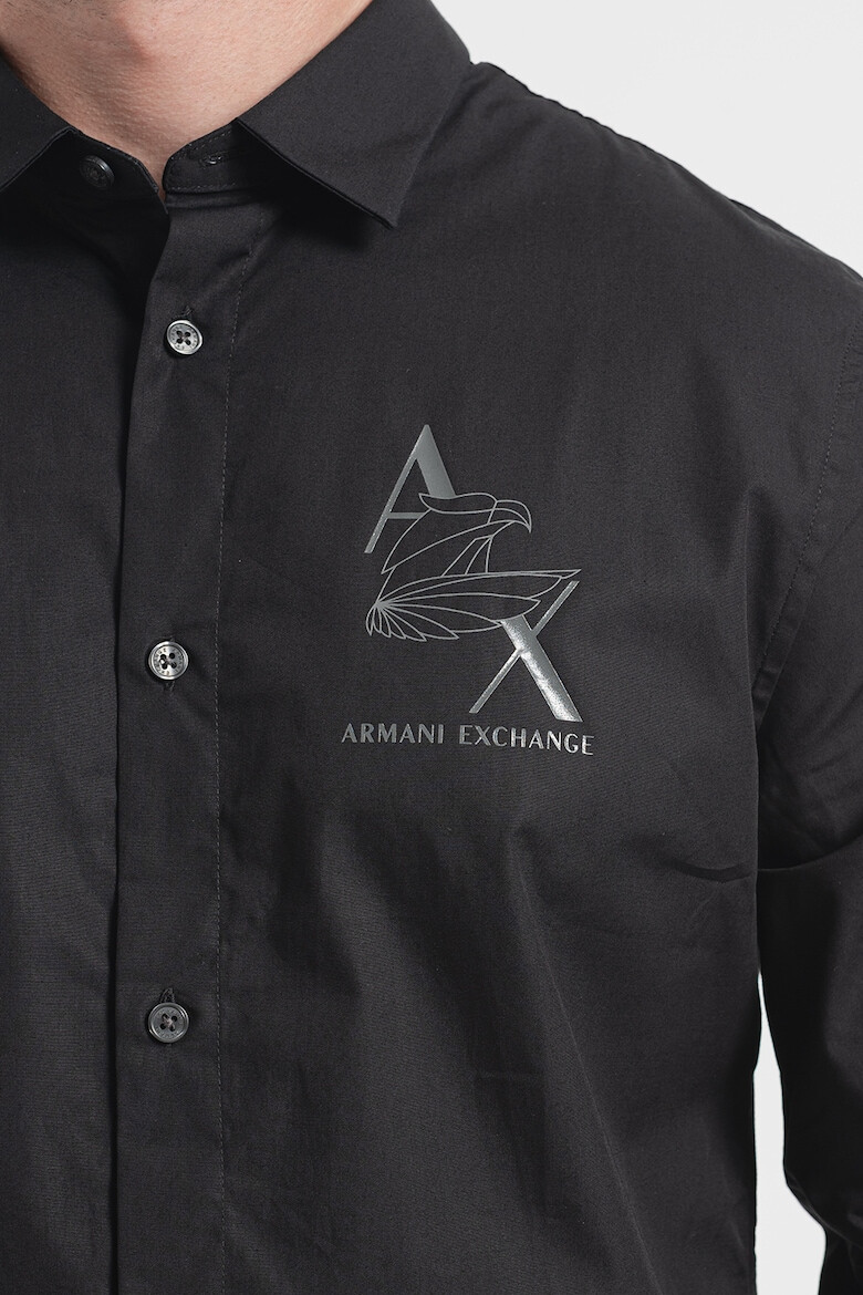 ARMANI EXCHANGE Памучна риза с лого - Pepit.bg