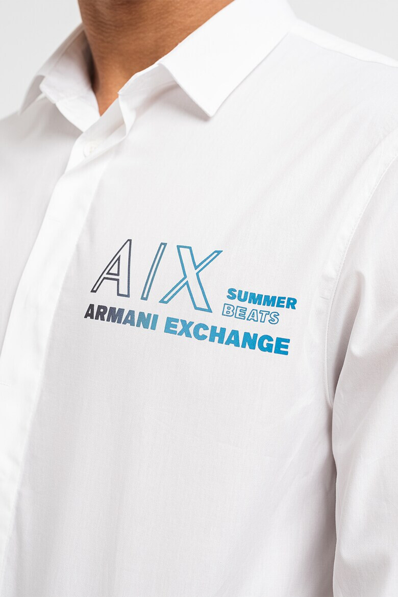 ARMANI EXCHANGE Памучна риза с лого - Pepit.bg