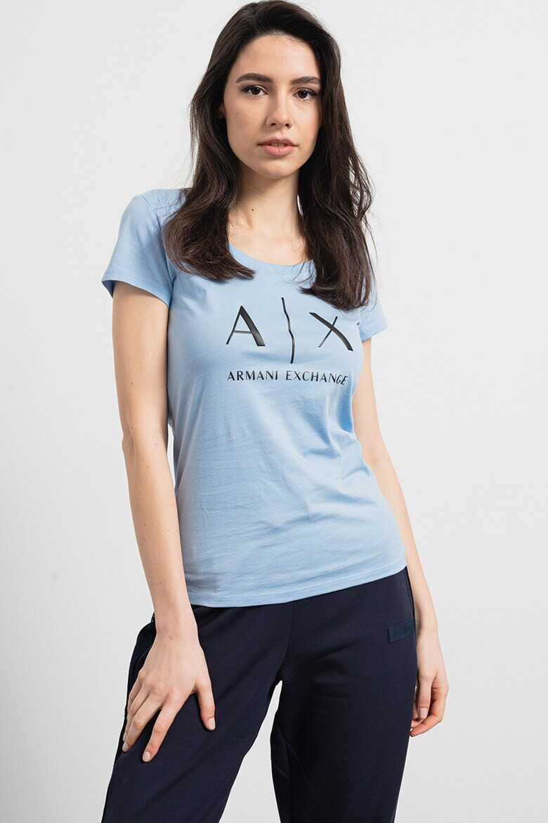 ARMANI EXCHANGE Памучна слим тениска - Pepit.bg