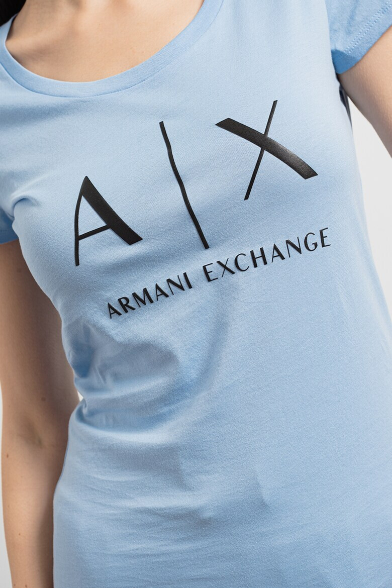 ARMANI EXCHANGE Памучна слим тениска - Pepit.bg