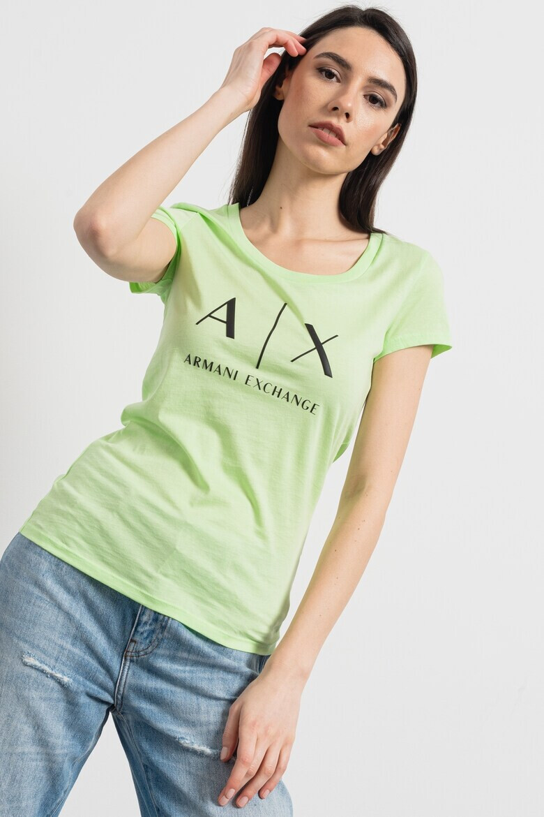 ARMANI EXCHANGE Памучна слим тениска - Pepit.bg