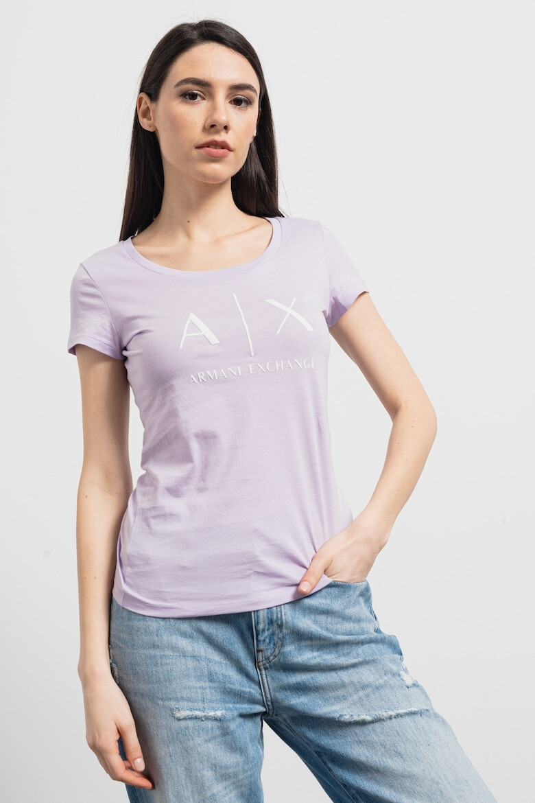 ARMANI EXCHANGE Памучна слим тениска - Pepit.bg