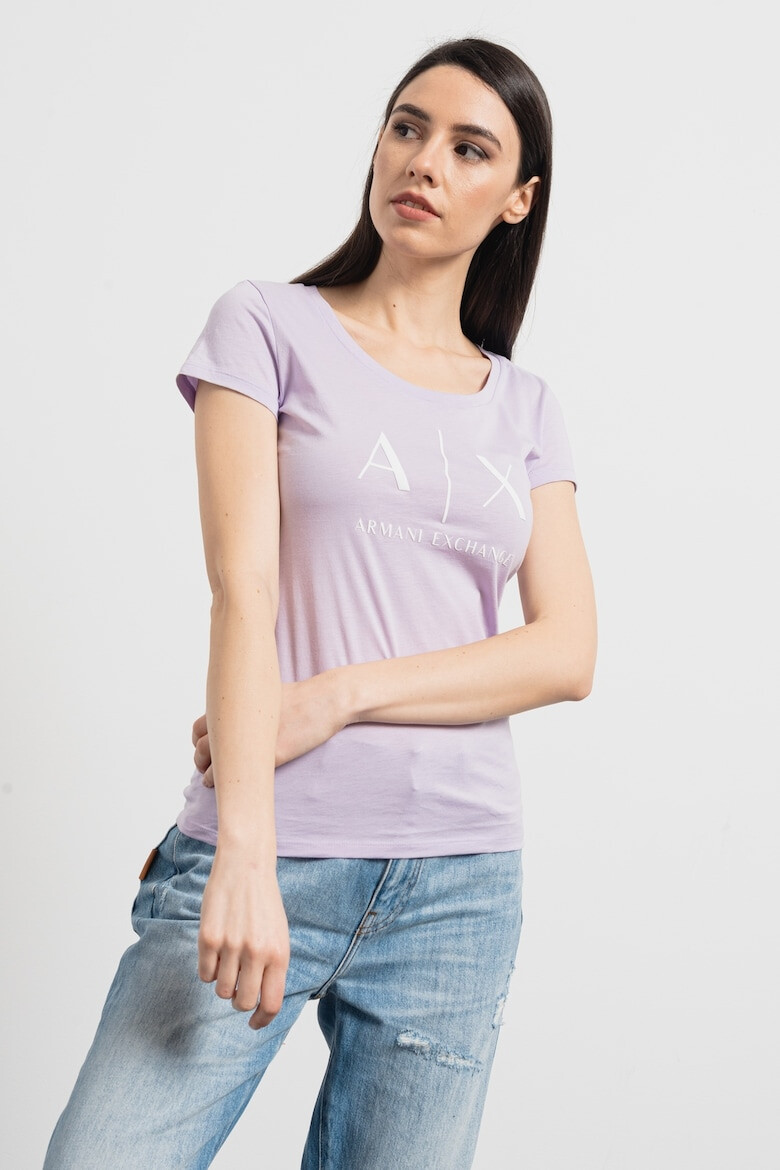 ARMANI EXCHANGE Памучна слим тениска - Pepit.bg
