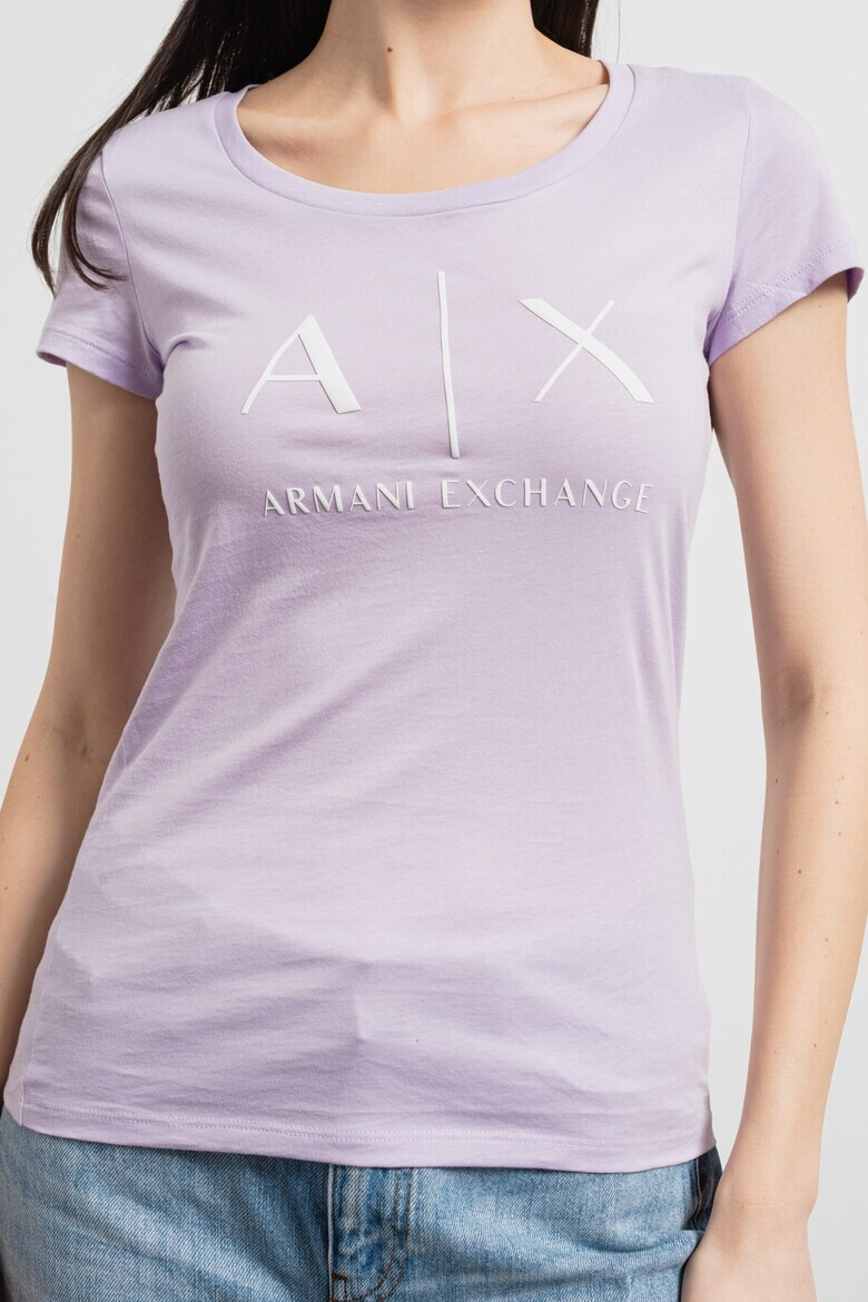 ARMANI EXCHANGE Памучна слим тениска - Pepit.bg
